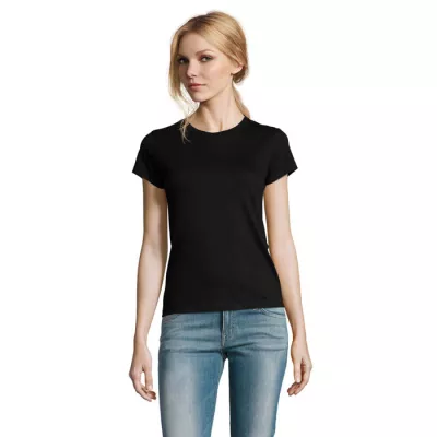 Koszulka damska 190 g/m² Sol's IMPERIAL WOMEN - Deep Black (S11502-DB)