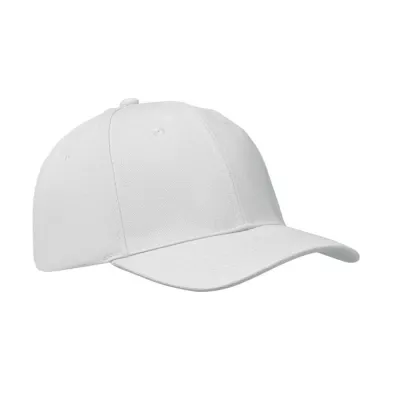 Czapka z daszkiem 6-panelowa 260 g/m² BUFFALO - Bialy (MO1464-06)