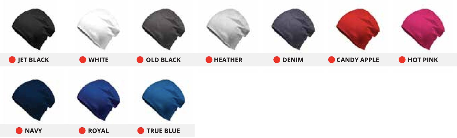 kolory czapek typu smerfetka dostępne od ręki